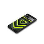 y2k emerald green hearts back phone cover | glass case for Google Pixel 7