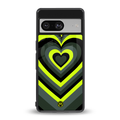 y2k emerald green hearts back phone cover | glass case for Google Pixel 8