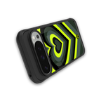 y2k emerald green hearts back phone cover | glass case for google pixel 9 pro xl