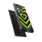 y2k emerald green hearts back phone cover | glass case for samsung galaxy s25 ultra
