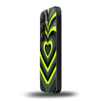 y2k emerald green hearts back phone cover | glass case for samsung galaxy s25 plus