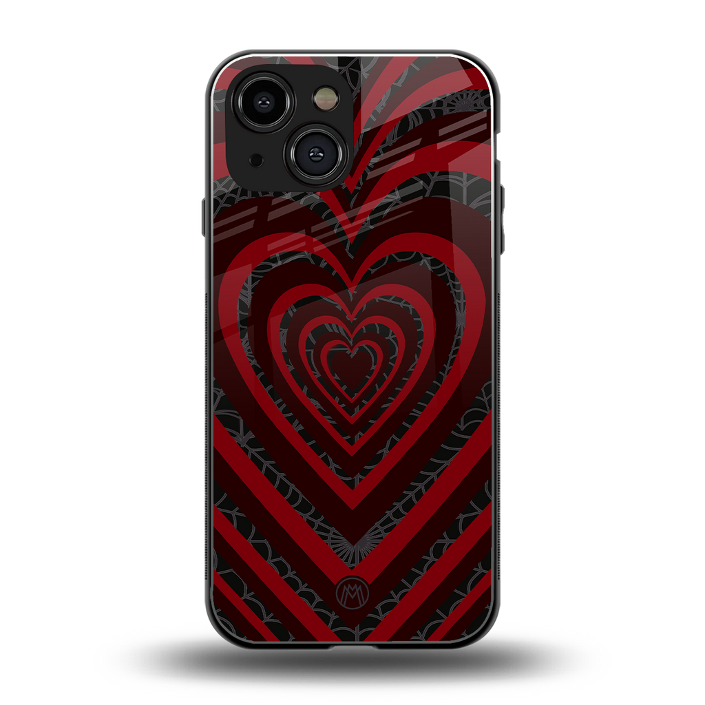 y2k hearts x spider back phone cover | glass case for iphone 13 mini