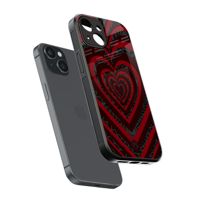 y2k hearts x spider back phone cover | glass case for iphone 13 mini