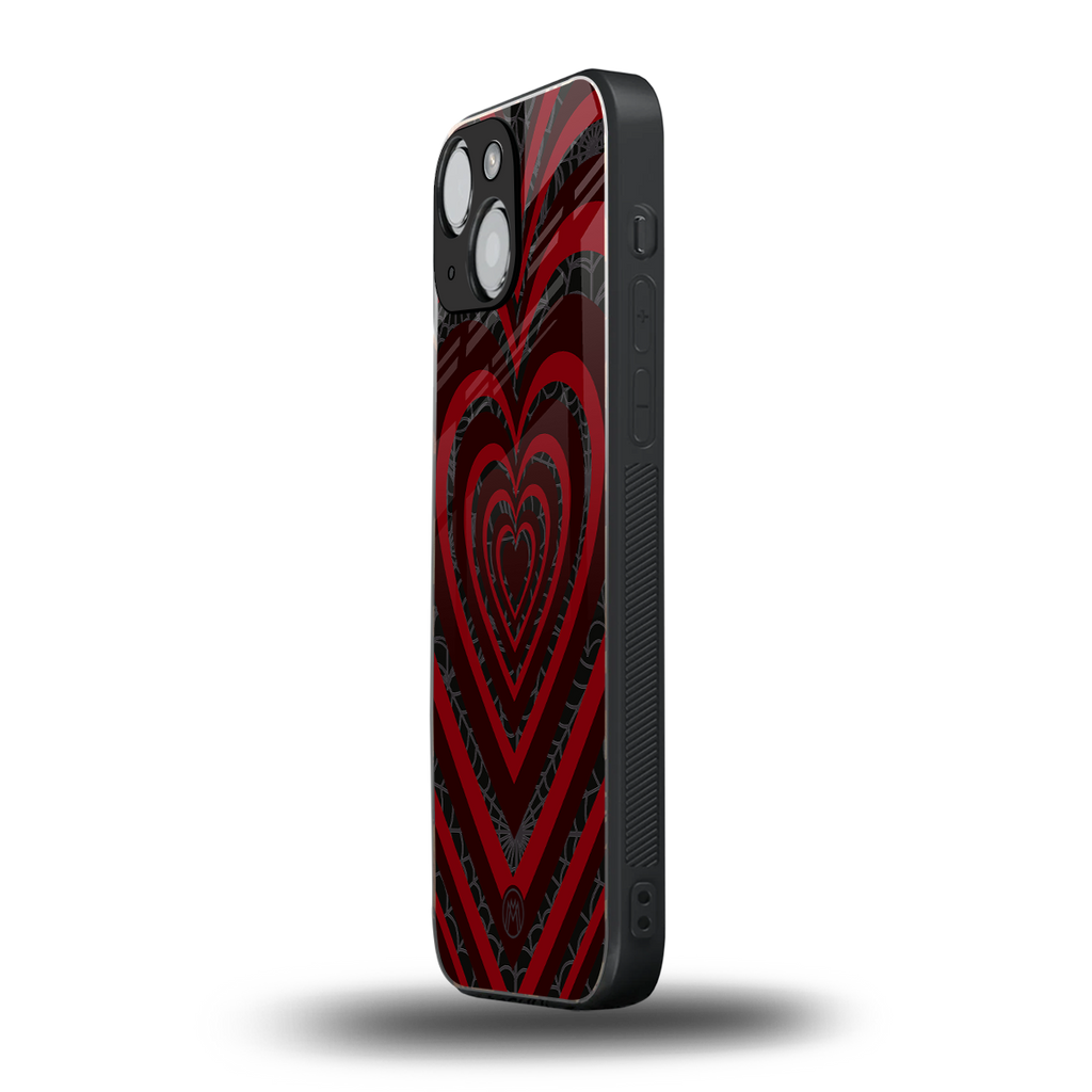 y2k hearts x spider back phone cover | glass case for iphone 13 mini