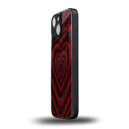 y2k hearts x spider back phone cover | glass case for iphone 13 mini