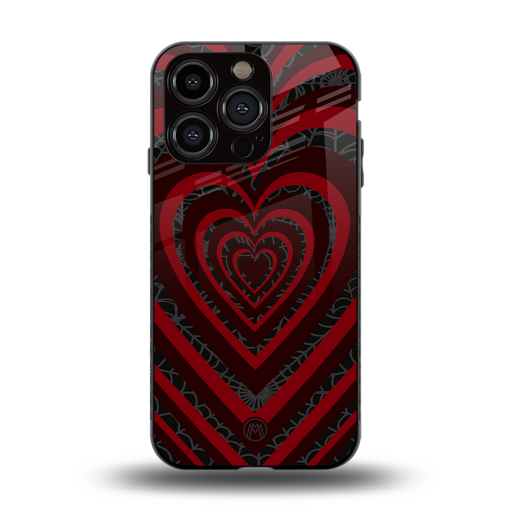 y2k hearts x spider back phone cover | glass case for iphone 13 pro