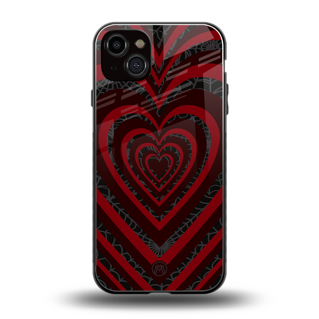 y2k hearts x spider back phone cover | glass case for iphone 15 plus