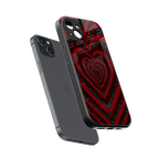 y2k hearts x spider back phone cover | glass case for iphone 15 plus