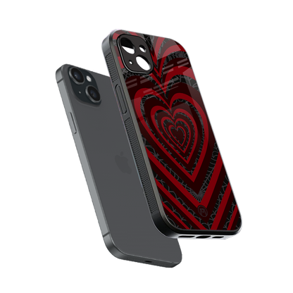 y2k hearts x spider back phone cover | glass case for iphone 15 plus