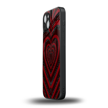 y2k hearts x spider back phone cover | glass case for iphone 15 plus