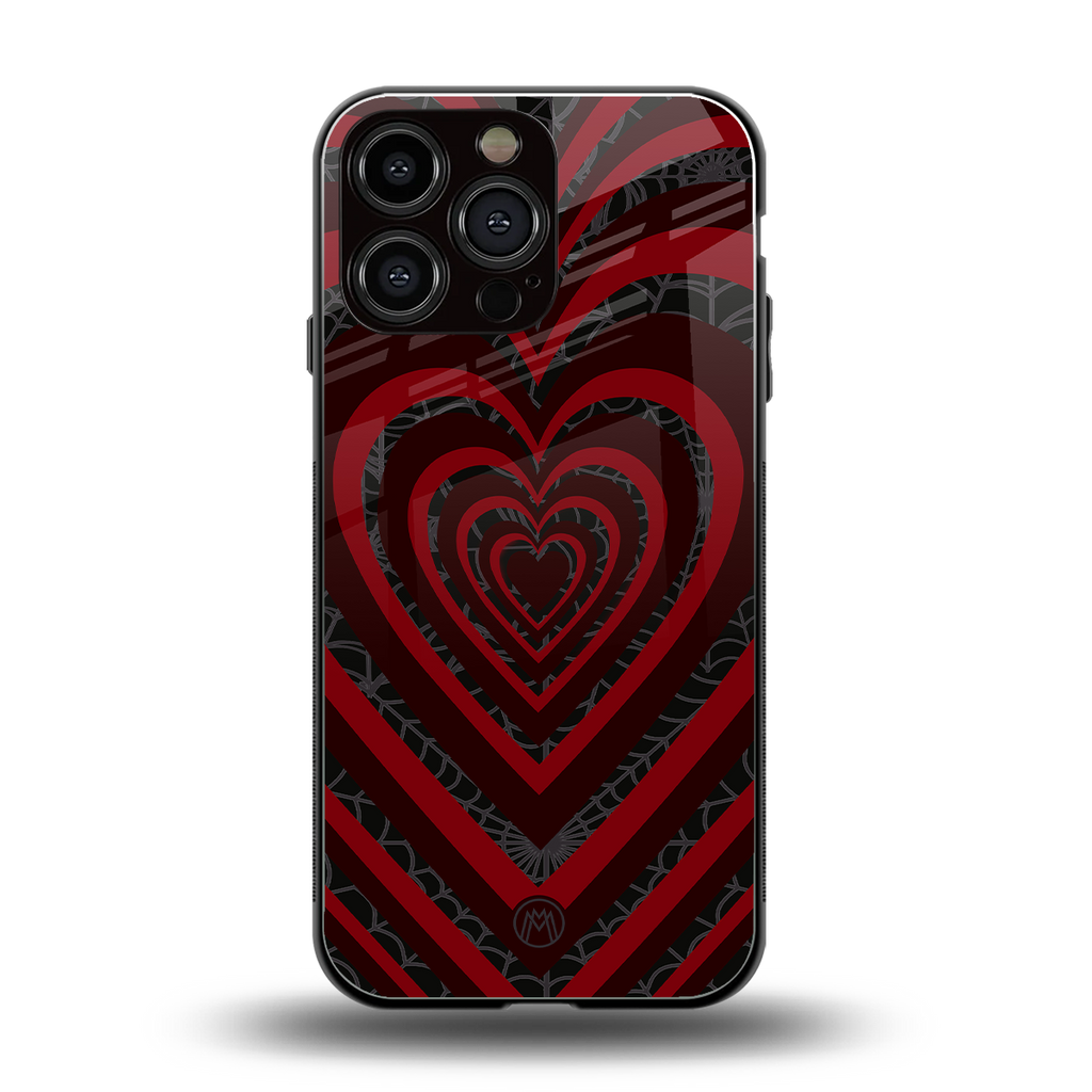y2k hearts x spider back phone cover | glass case for iphone 14 pro max