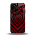 y2k hearts x spider back phone cover | glass case for iphone 15 pro max
