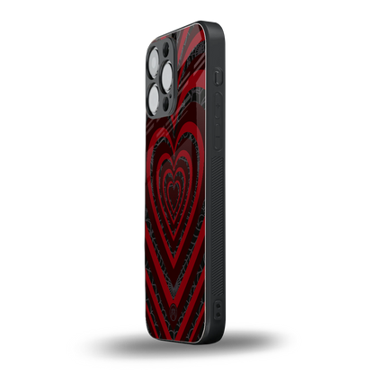 y2k hearts x spider back phone cover | glass case for iphone 14 pro max