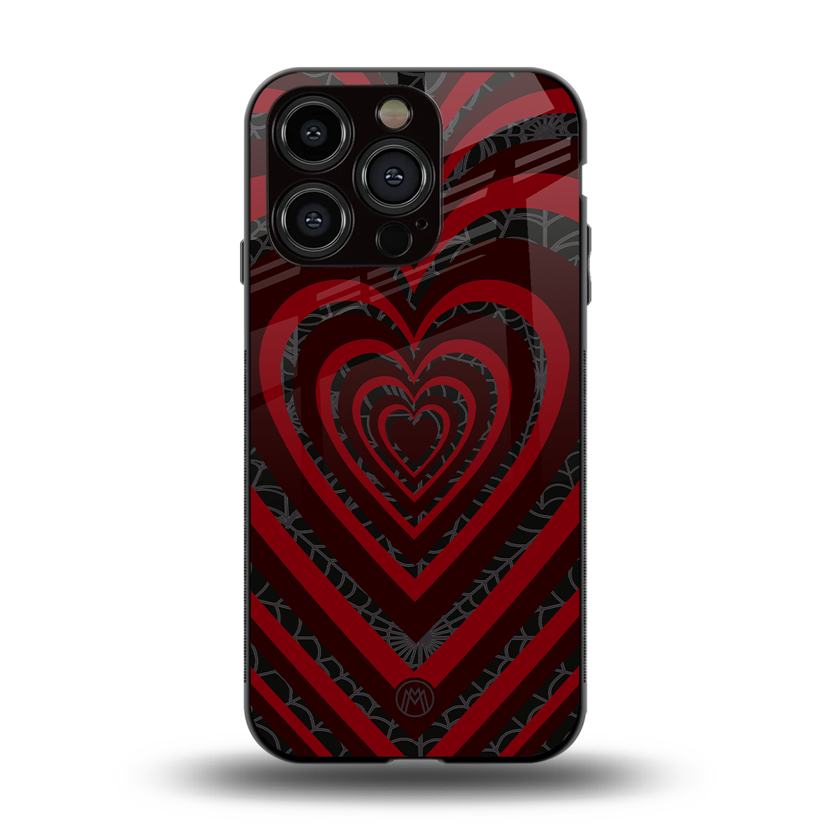 y2k hearts x spider back phone cover | glass case for iphone 14 pro