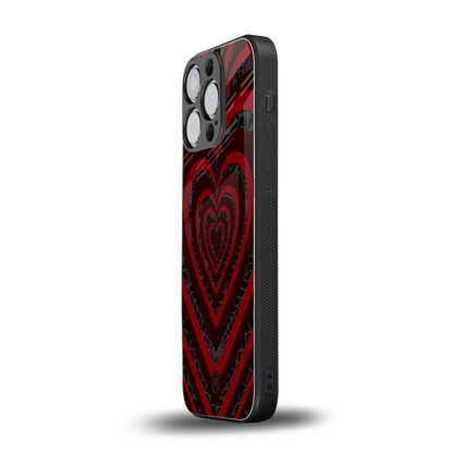 y2k hearts x spider back phone cover | glass case for iphone 15 pro