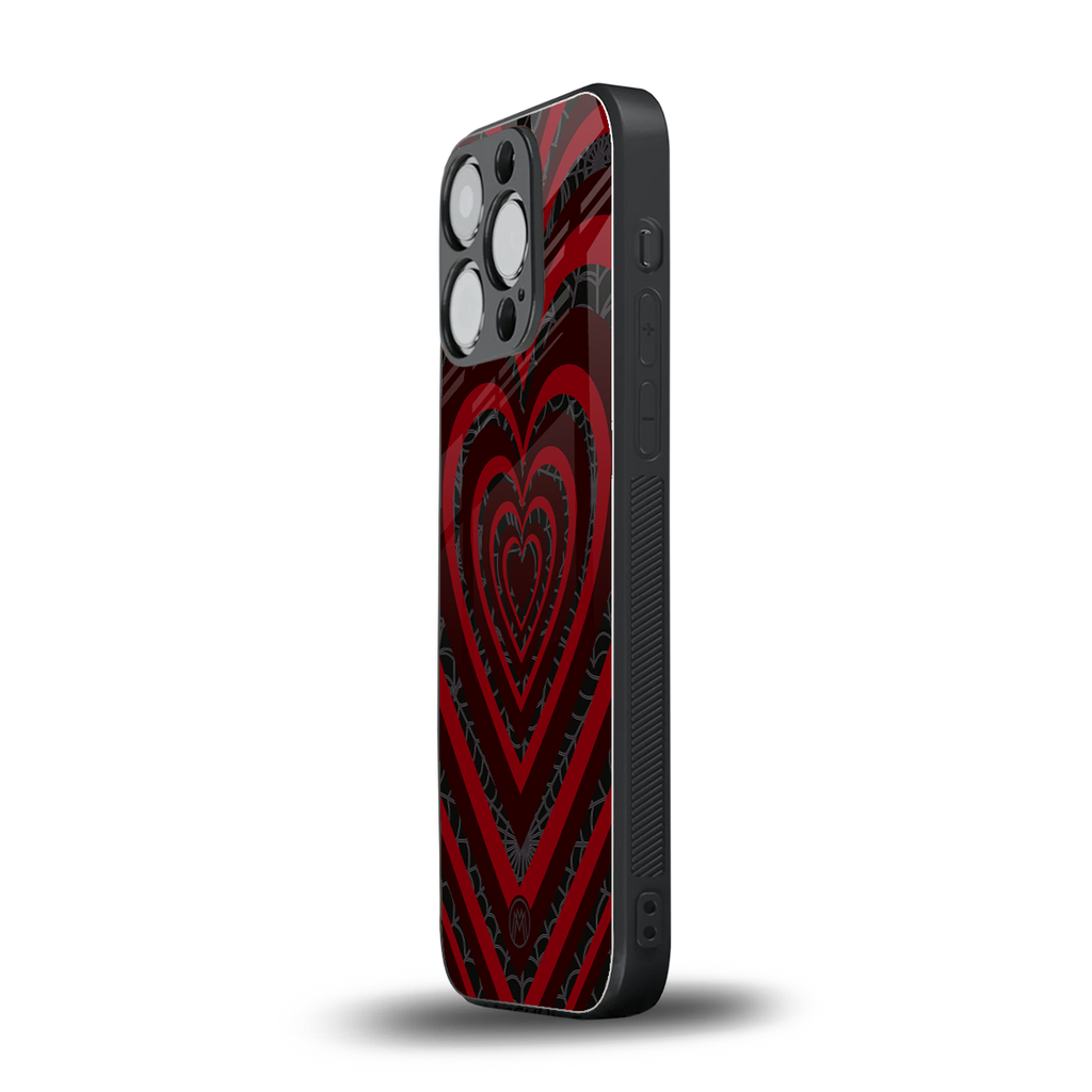 y2k hearts x spider back phone cover | glass case for iphone 14 pro