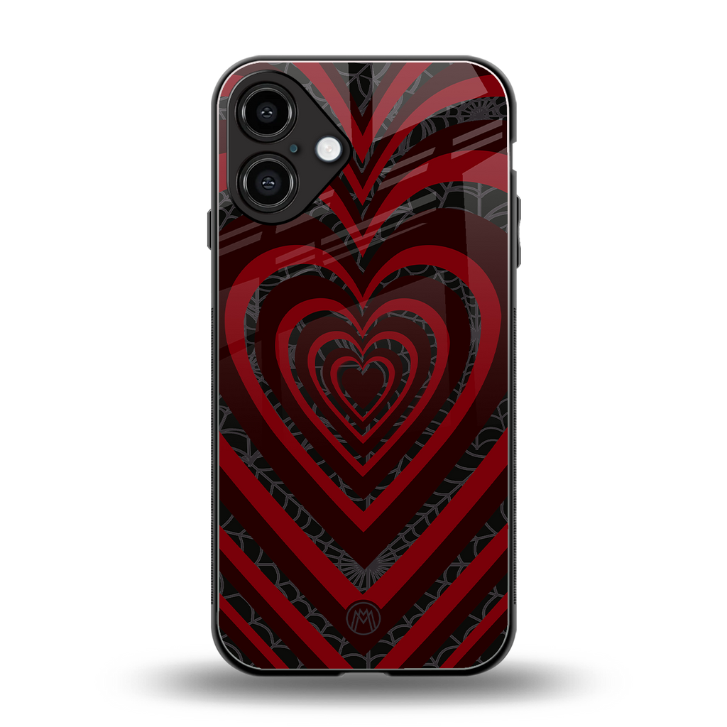 y2k hearts x spider back phone cover | glass case for iphone 16 plus