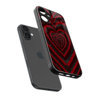 y2k hearts x spider back phone cover | glass case for iphone 16 plus