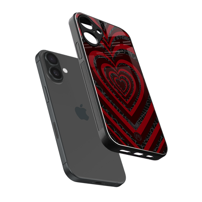 y2k hearts x spider back phone cover | glass case for iphone 16 plus