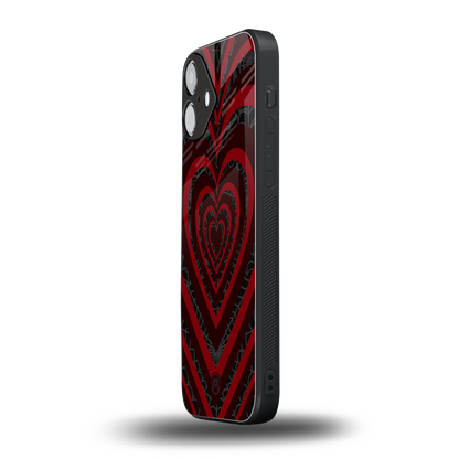 y2k hearts x spider back phone cover | glass case for iphone 16 plus