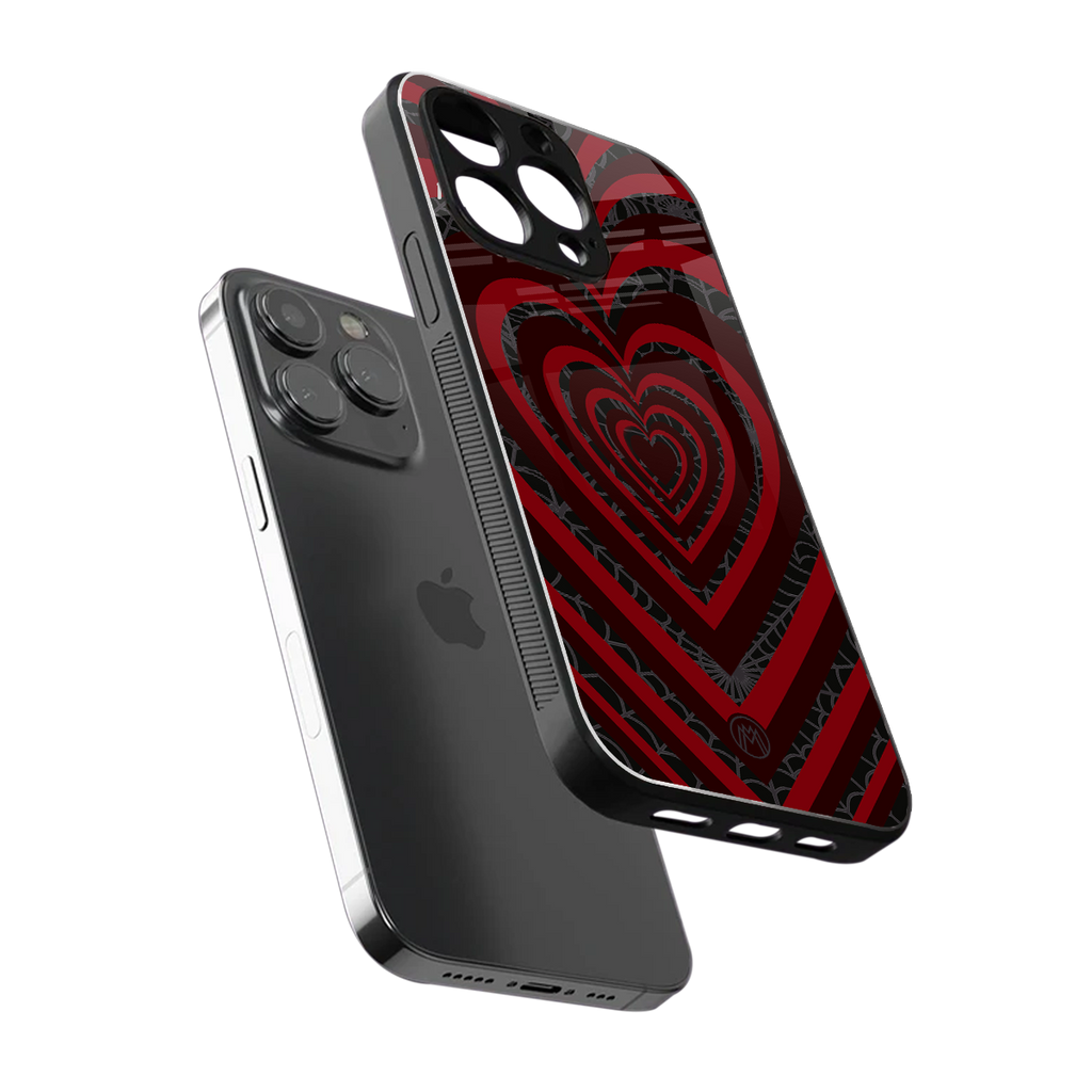 y2k hearts x spider back phone cover | glass case for iphone 16 pro max