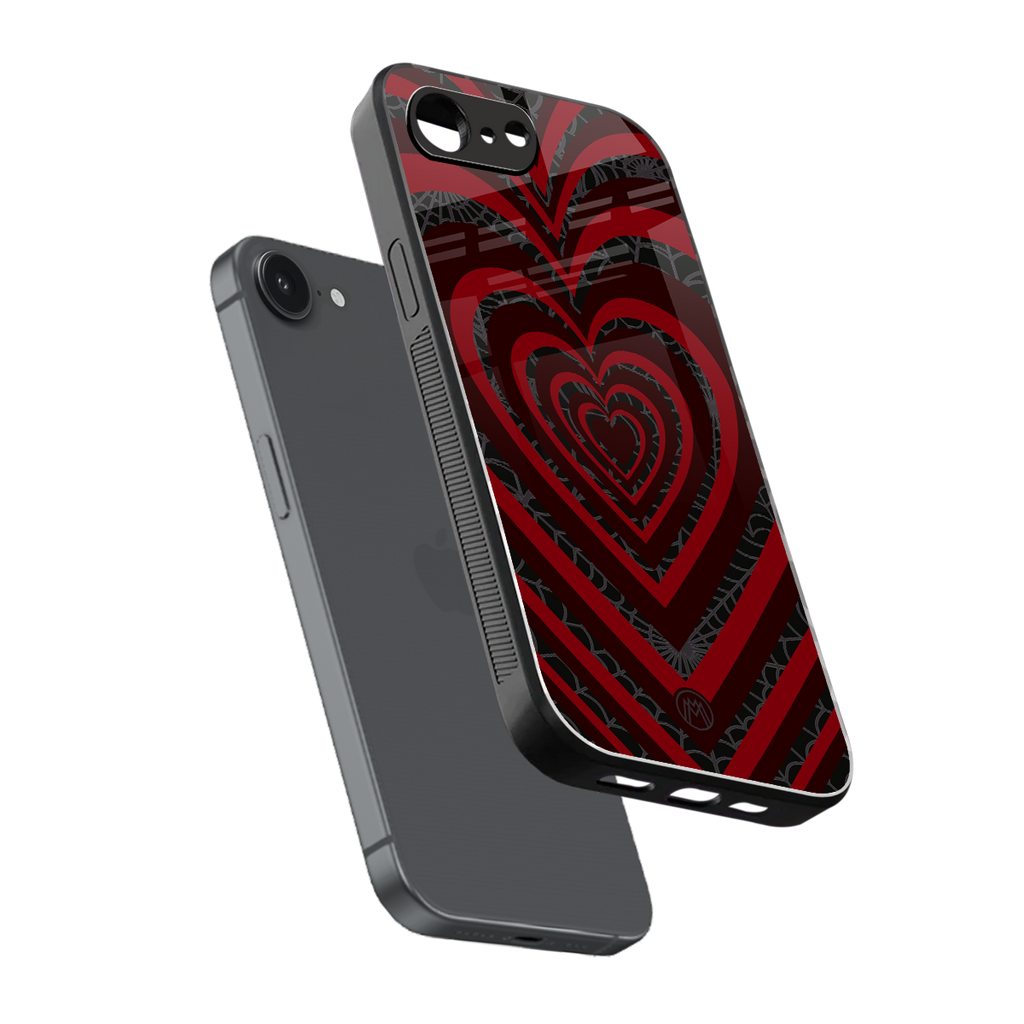 y2k hearts x spider back phone cover | glass case for iphone 16e