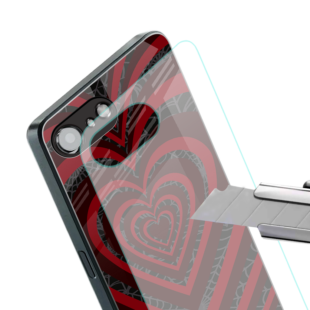 y2k hearts x spider back phone cover | glass case for iphone 16e