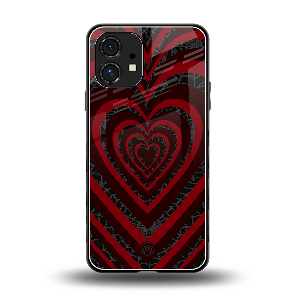 y2k hearts x spider back phone cover | glass case for nothing phone 1