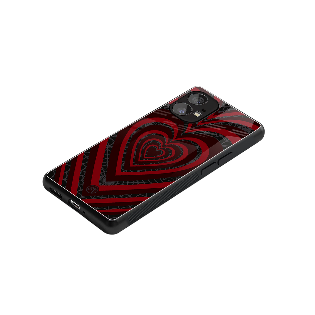 y2k hearts x spider back phone cover | glass case for nothing phone 1