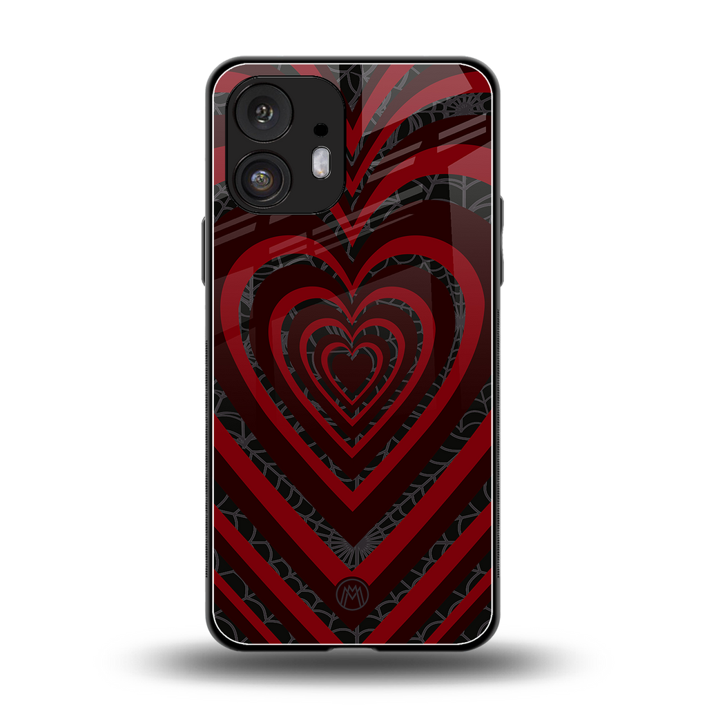 y2k hearts x spider back phone cover | glass case for nothing phone 2