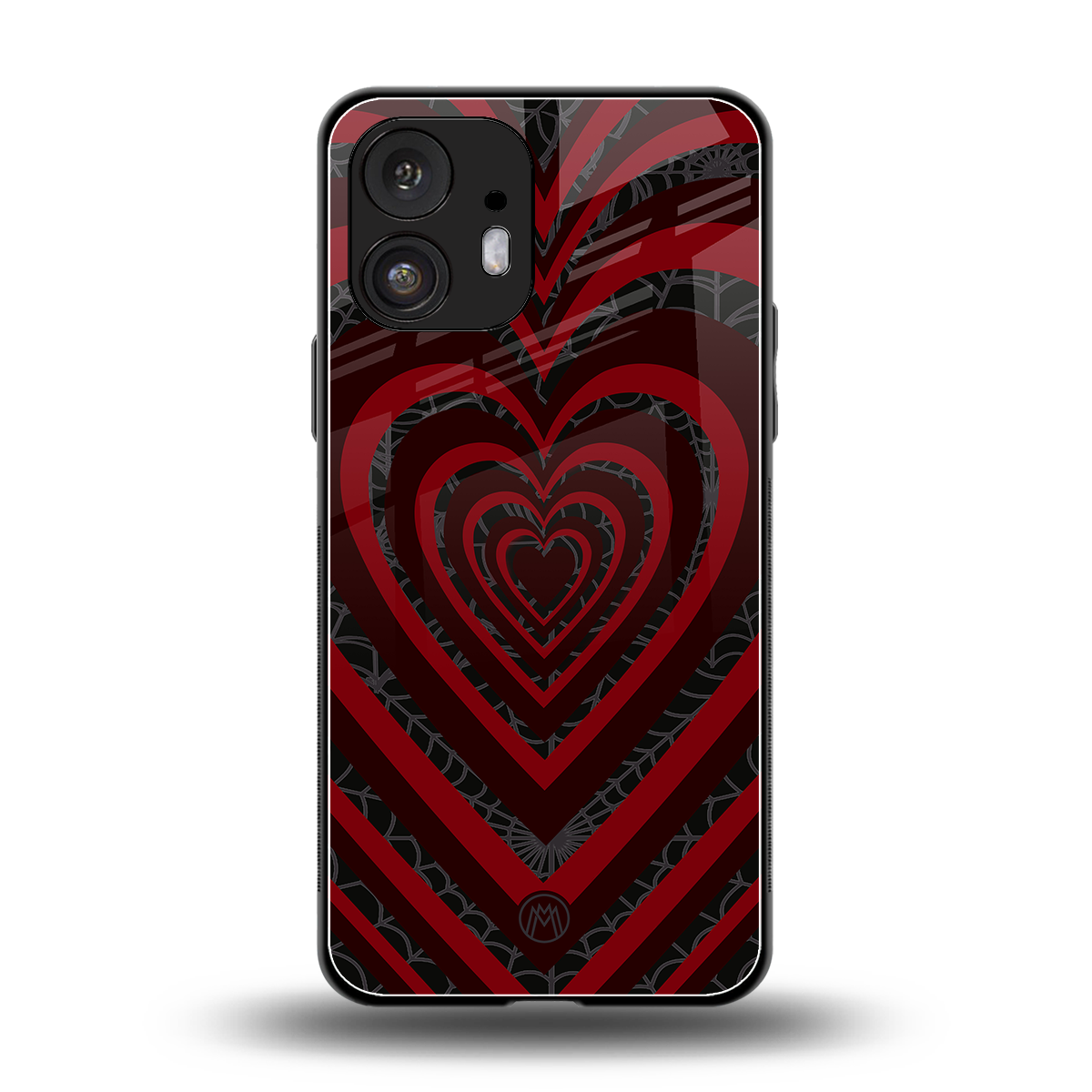 y2k hearts x spider back phone cover | glass case for nothing phone 2