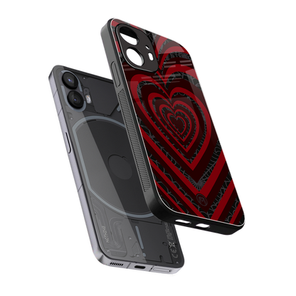 y2k hearts x spider back phone cover | glass case for nothing phone 2