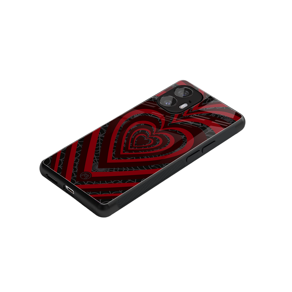 y2k hearts x spider back phone cover | glass case for nothing phone 2