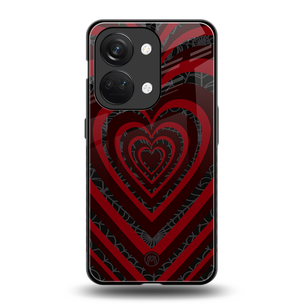 y2k hearts x spider back phone cover | glass case for oneplus nord 3