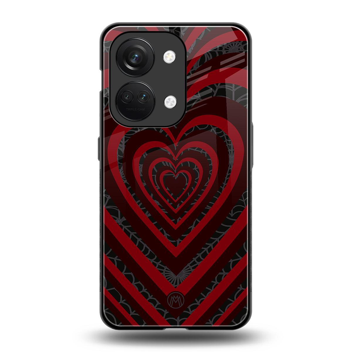 y2k hearts x spider back phone cover | glass case for oneplus nord 3