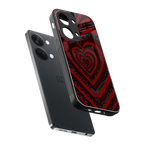 y2k hearts x spider back phone cover | glass case for oneplus nord 3