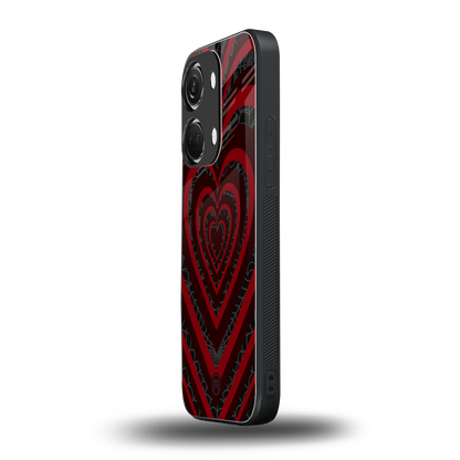 y2k hearts x spider back phone cover | glass case for oneplus nord 3