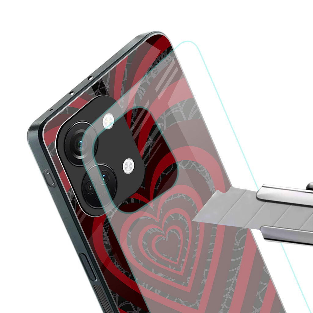 y2k hearts x spider back phone cover | glass case for oneplus nord 3