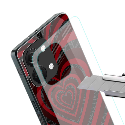 y2k hearts x spider back phone cover | glass case for oneplus nord 3