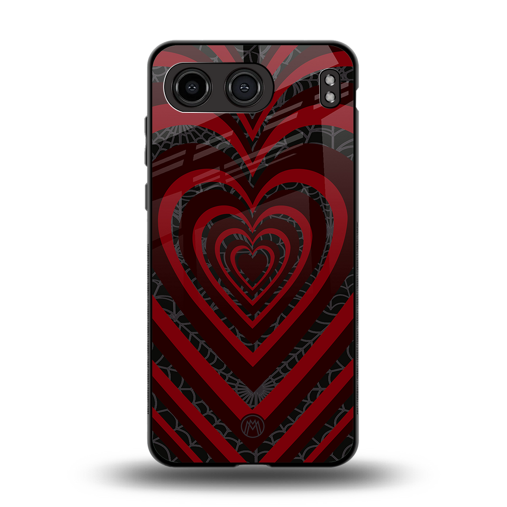 y2k hearts x spider back phone cover | glass case for oneplus nord 4