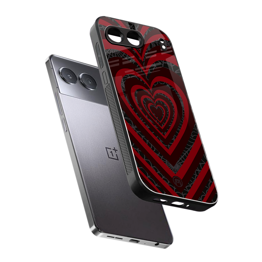y2k hearts x spider back phone cover | glass case for oneplus nord 4