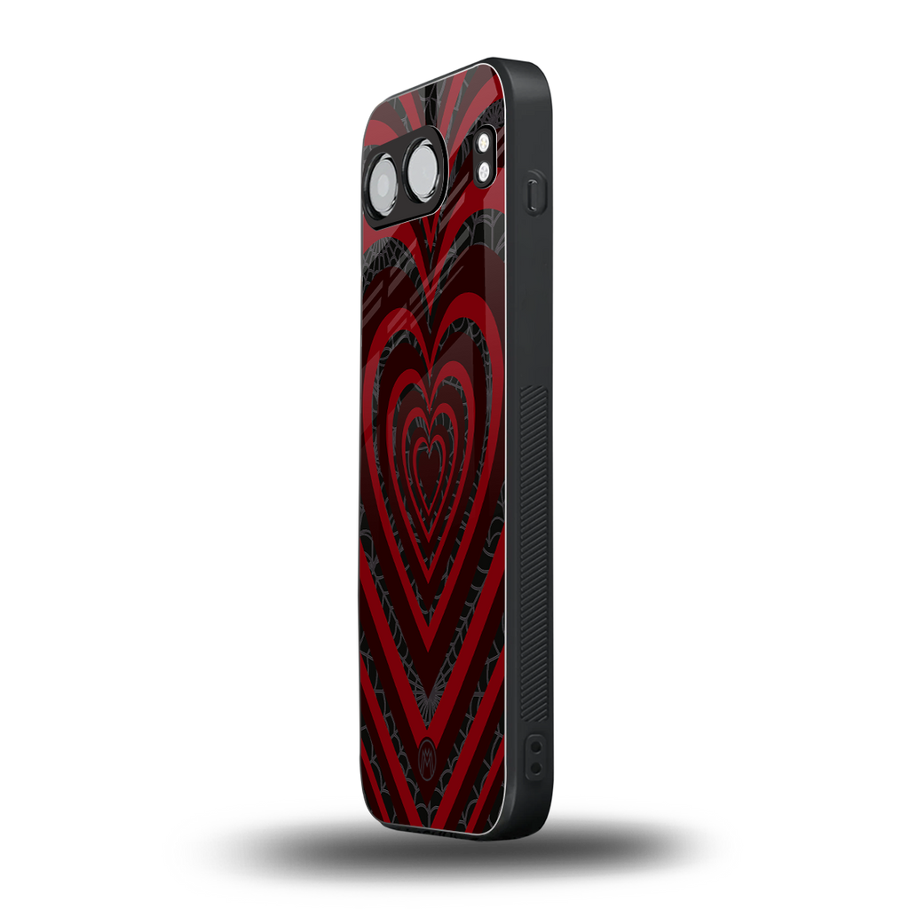 y2k hearts x spider back phone cover | glass case for oneplus nord 4