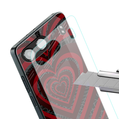 y2k hearts x spider back phone cover | glass case for oneplus nord 4