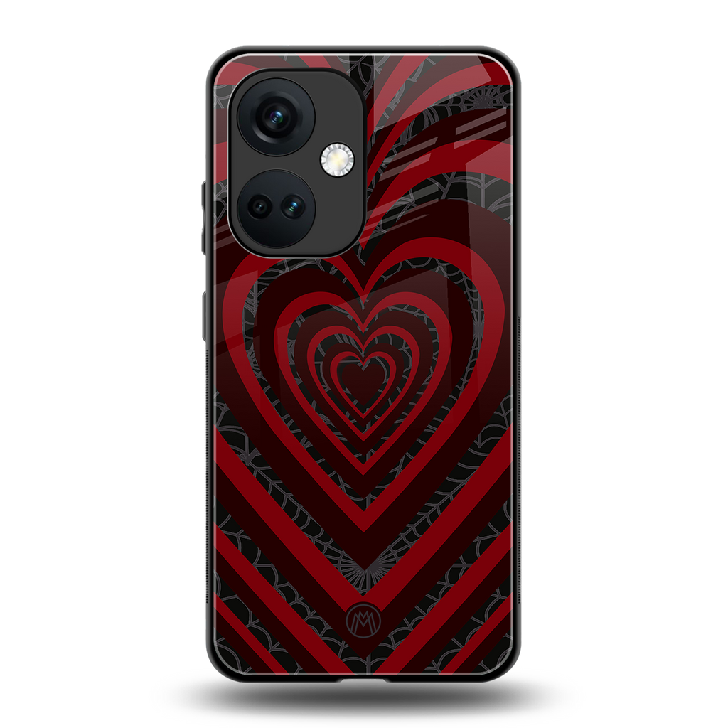 y2k hearts x spider back phone cover | glass case for oneplus nord ce 3
