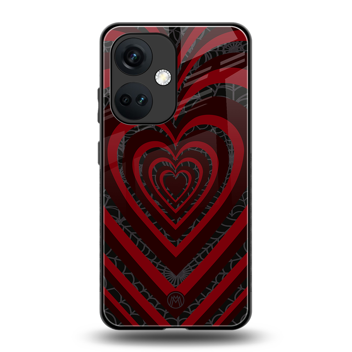 y2k hearts x spider back phone cover | glass case for oneplus nord ce 3