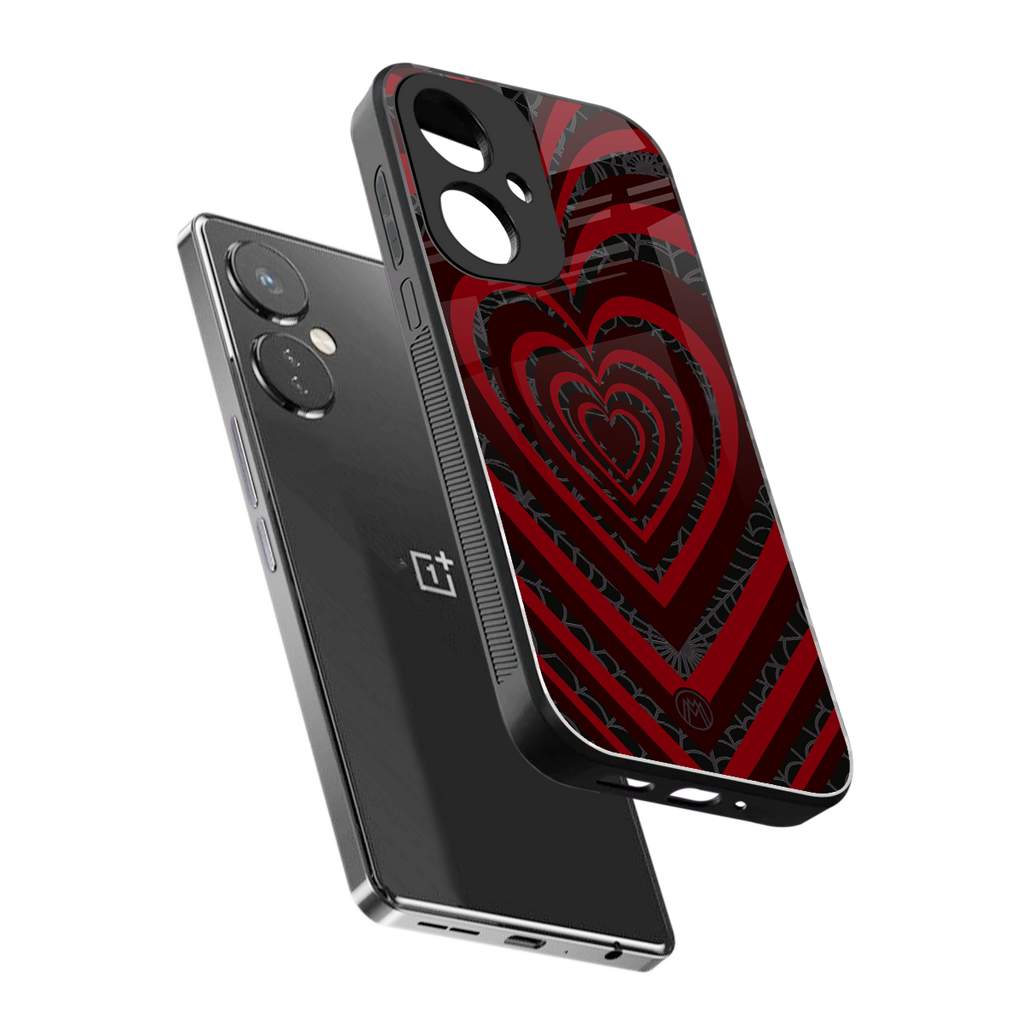 y2k hearts x spider back phone cover | glass case for oneplus nord ce 3