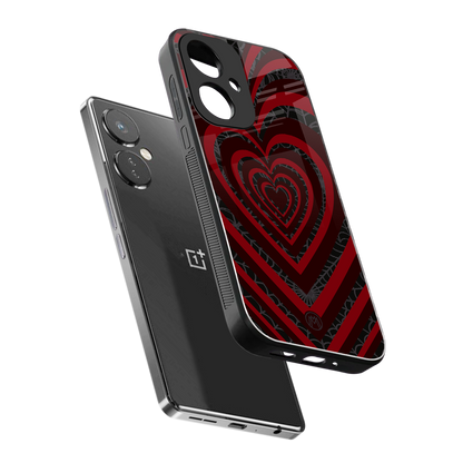 y2k hearts x spider back phone cover | glass case for oneplus nord ce 3