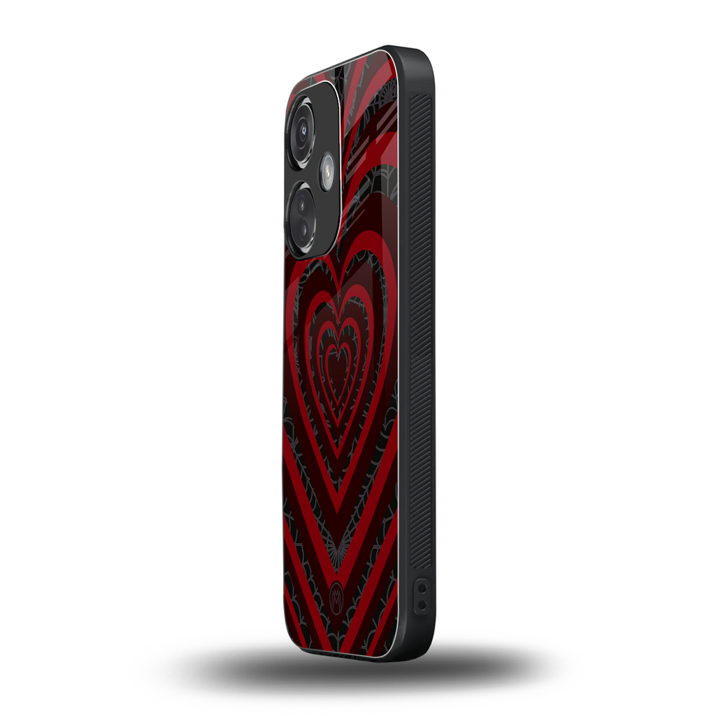 y2k hearts x spider back phone cover | glass case for oneplus nord ce 3