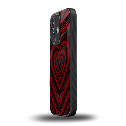 y2k hearts x spider back phone cover | glass case for oneplus nord ce 3