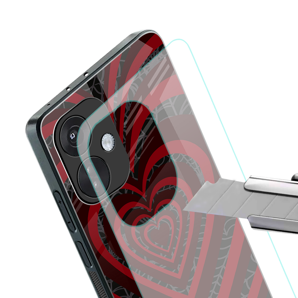 y2k hearts x spider back phone cover | glass case for oneplus nord ce 3
